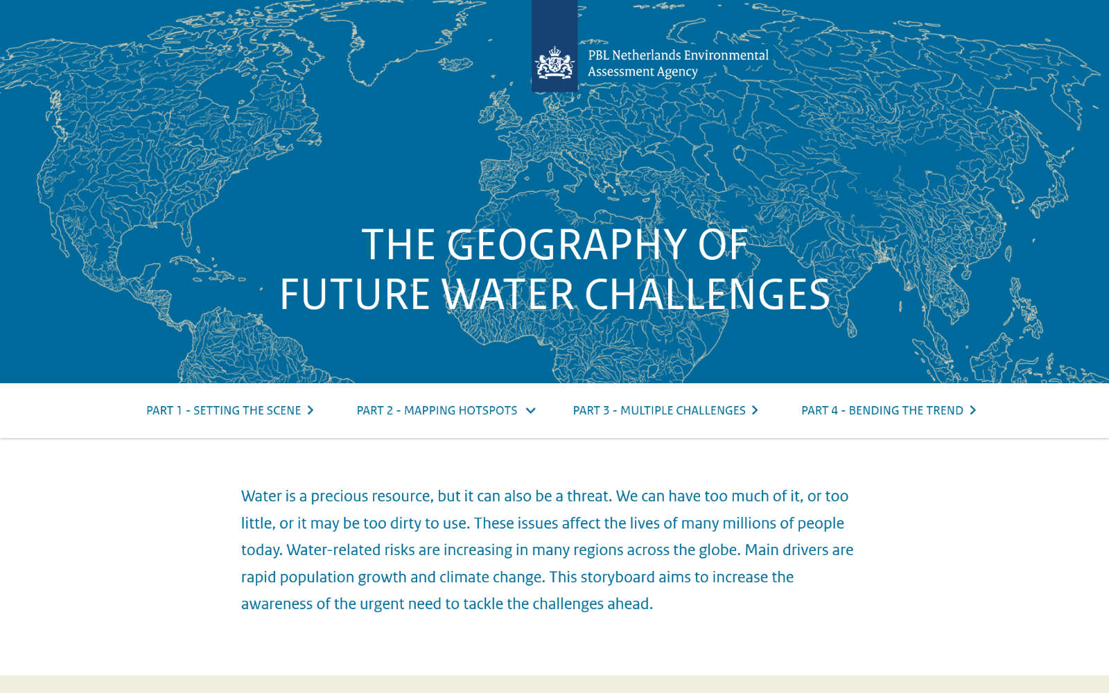 Screenshot van The geography of future water challenges